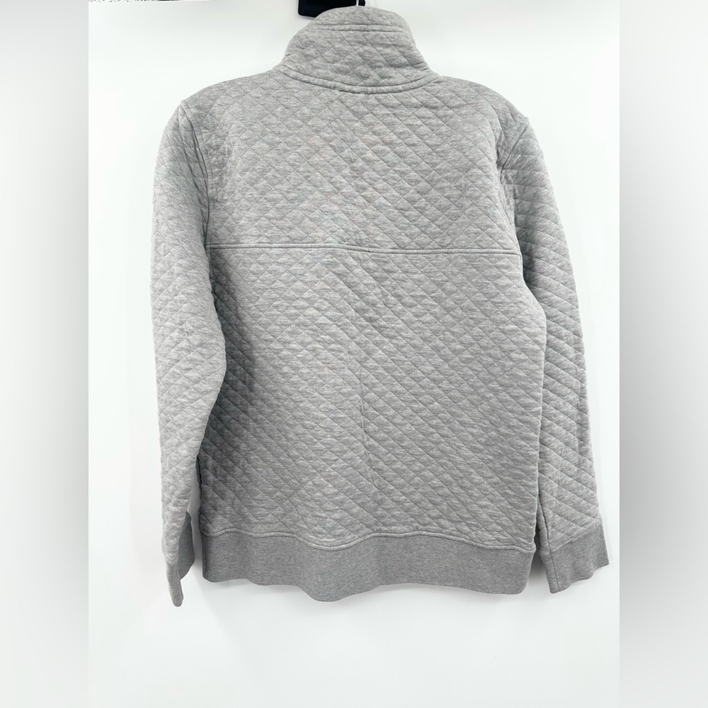 Patagonia Quilted‎ Snap T Pullover Drifter Gray/Ruby Organic Cotton Size Small - Picture 3 of 6